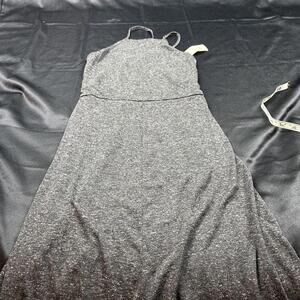 The Loft WOMENS dark grey spaghetti strap floor length dress